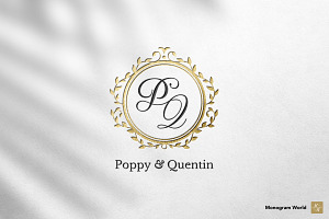 Wedding Monogram PM  Branding & Logo Templates ~ Creative Market