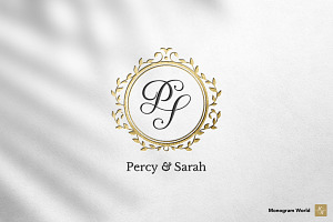 Wedding Monogram PM  Branding & Logo Templates ~ Creative Market