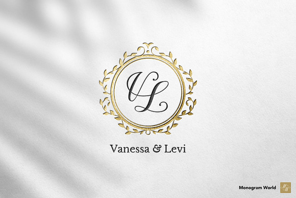 Wedding Initials Logo LV VL Wedding Initials Vintage 