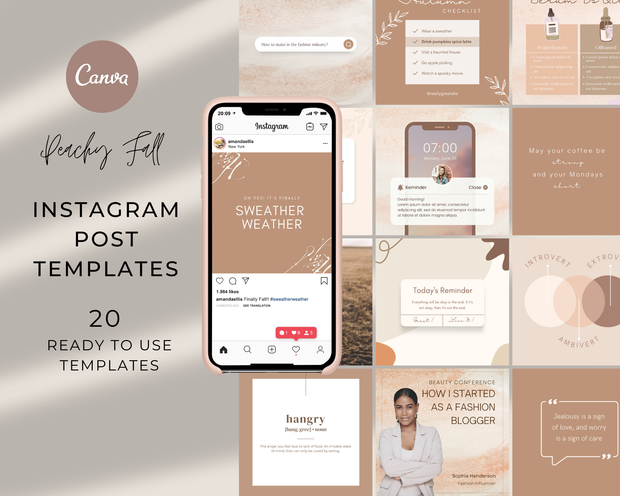 Autumn Instagram Post Template | Social Media Templates ~ Creative Market