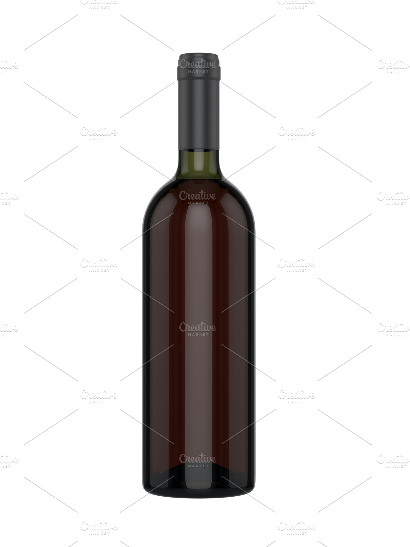 Blank bottle on white background stock photo containing bottle and mock