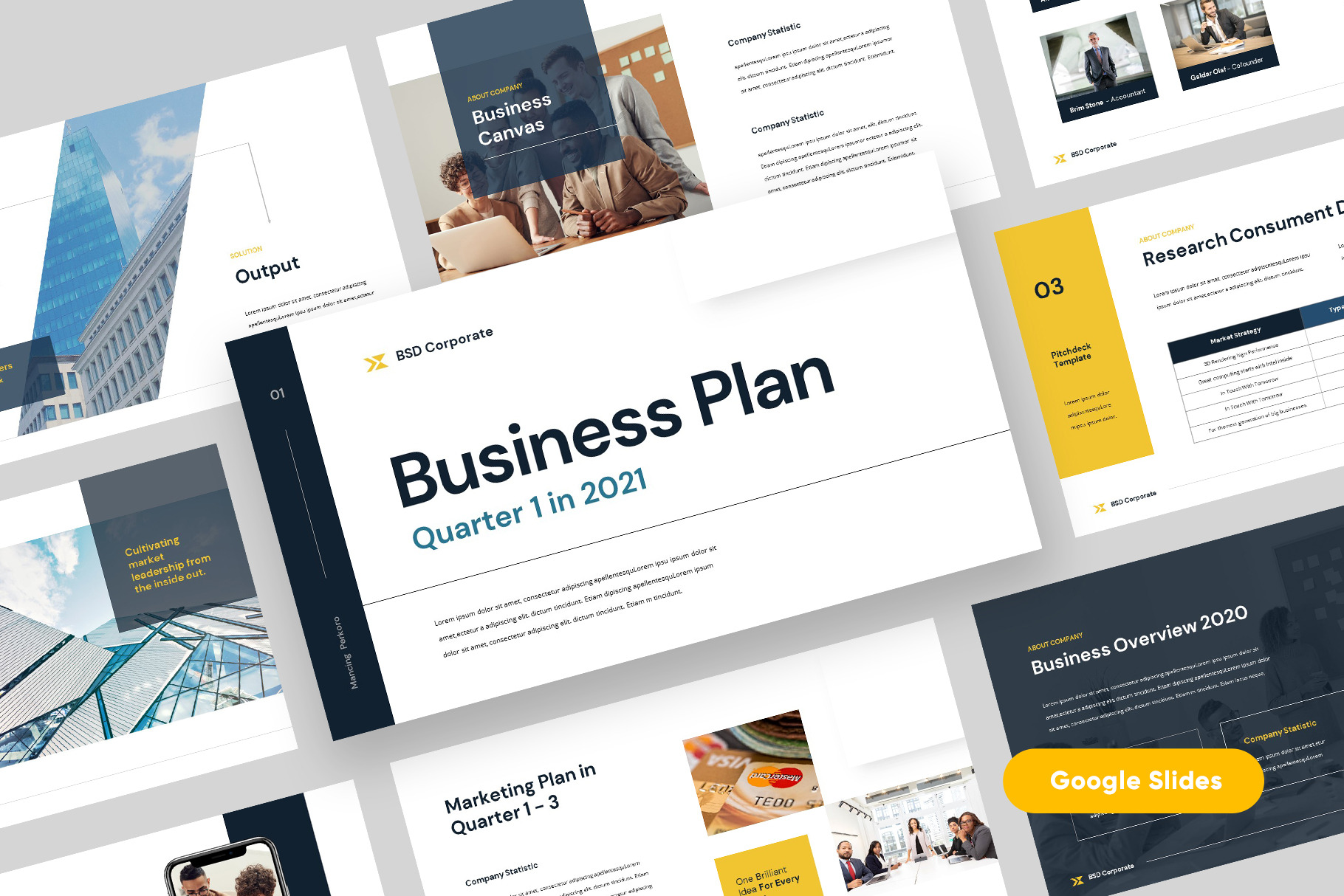 google slide business plan template