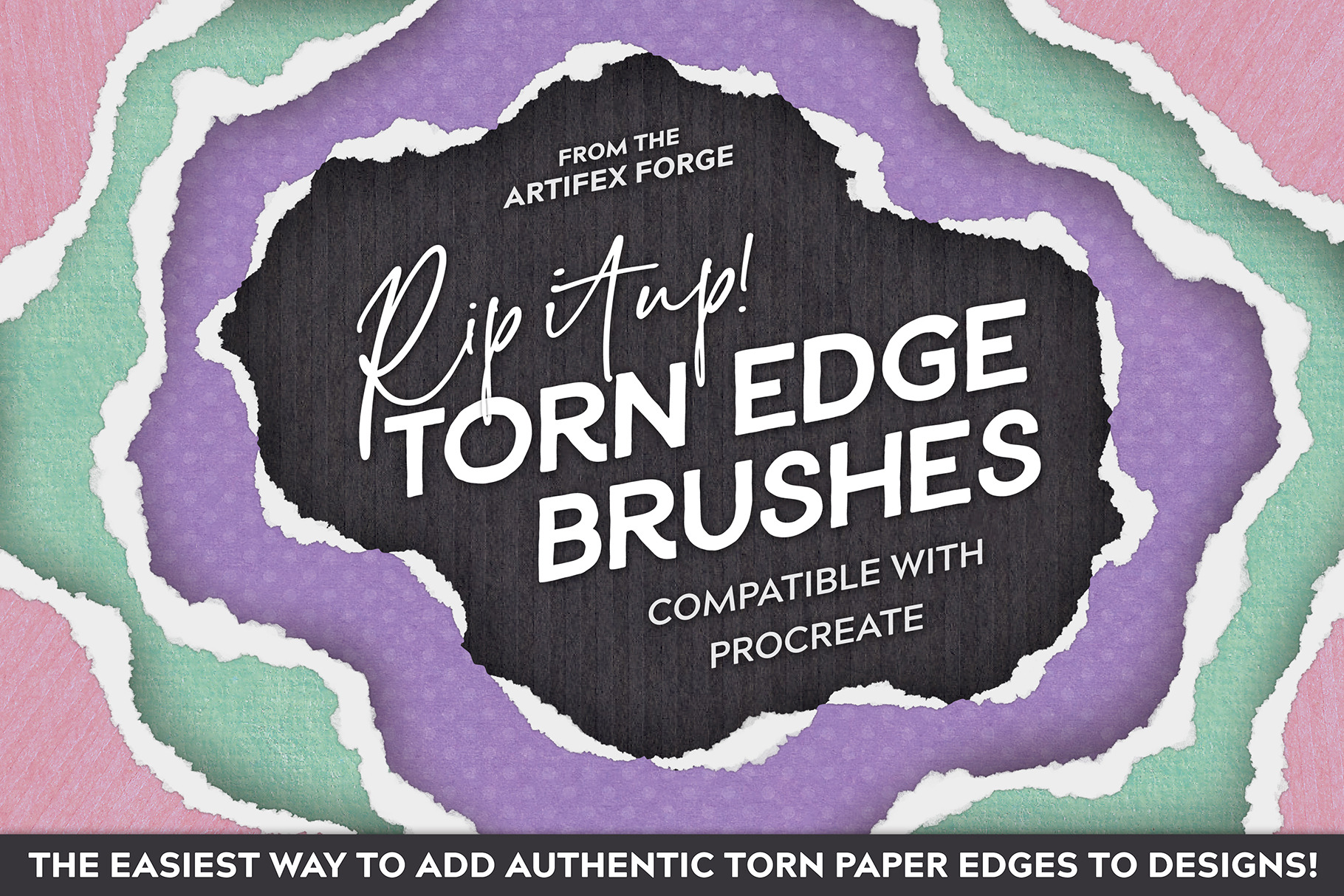 Torn Paper Edges Procreate Brushes Creative Market