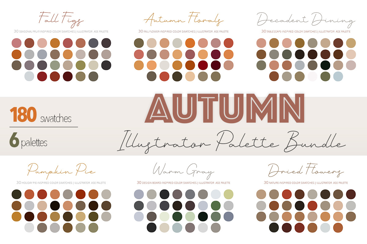 AUTUMN Illustrator Palette BUNDLE | Color Palettes ~ Creative Market