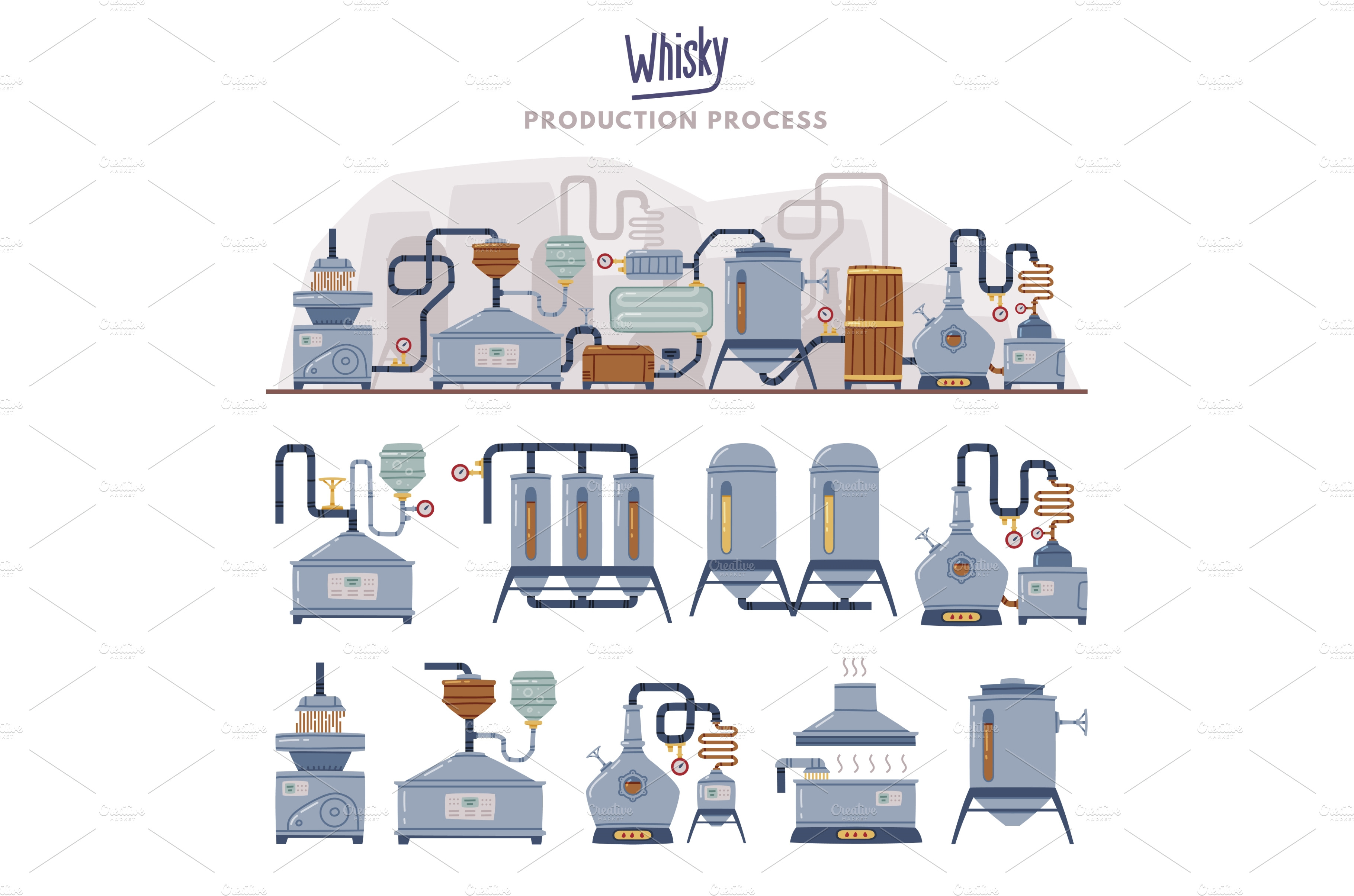 whiskey-production-process-with-food-illustrations-creative-market