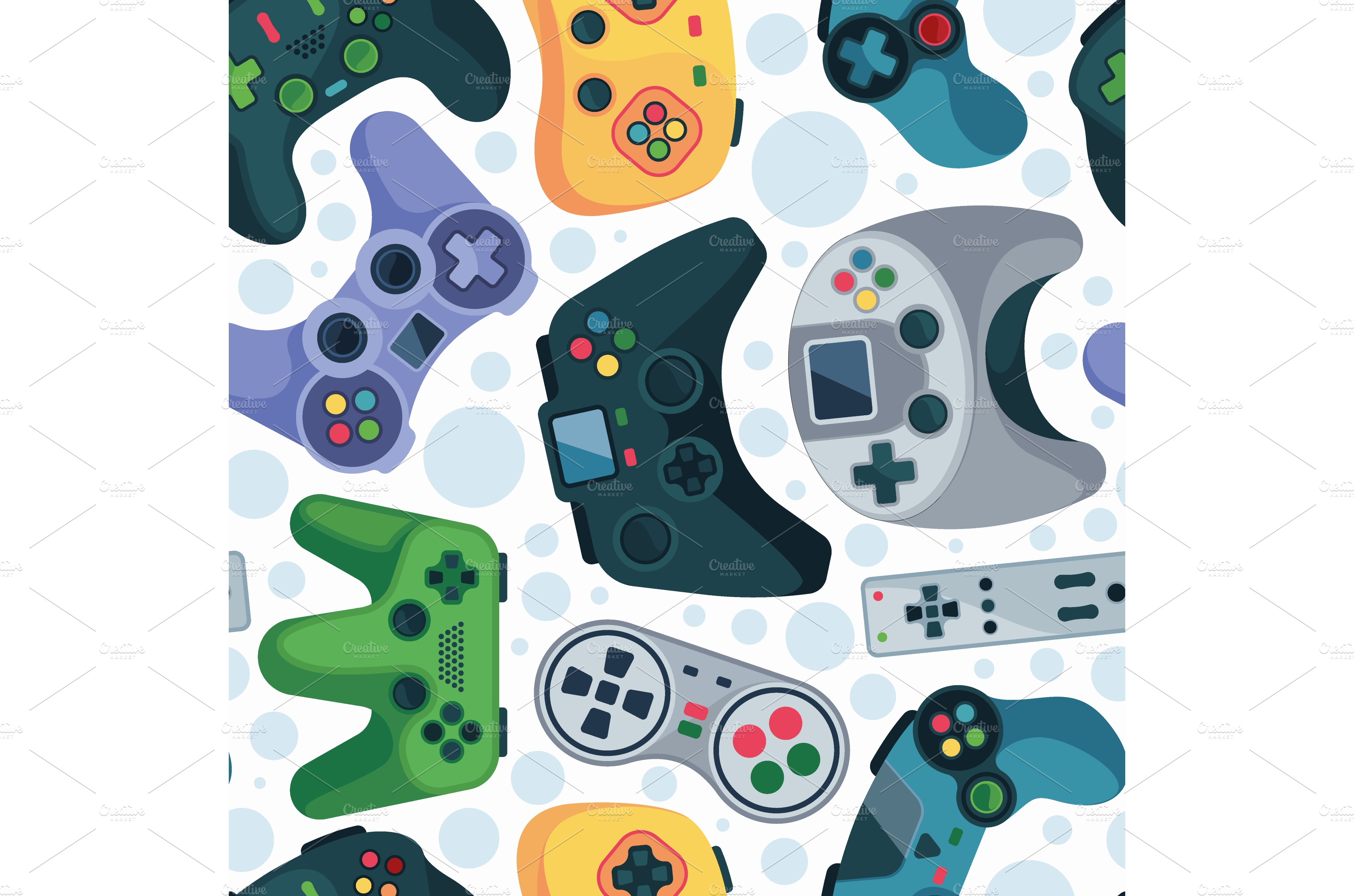 Gaming pattern. Video games gadgets | Background Graphics ~ Creative Market