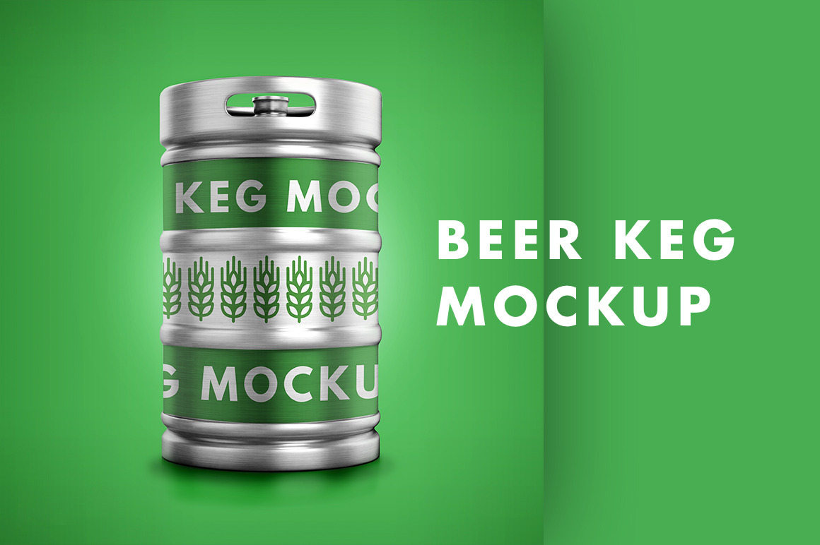 Download Beer Keg Mockup Creative Photoshop Templates Creative Market