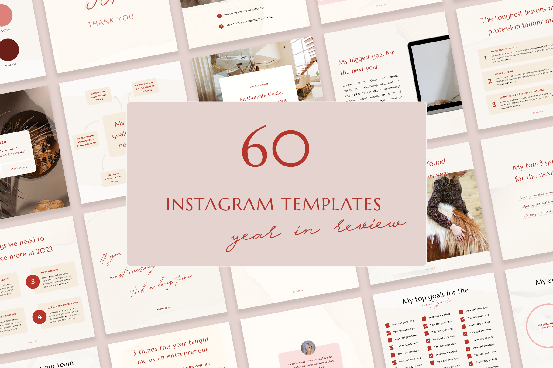 Year In Review Templates Canva Social Media Templates Creative Market