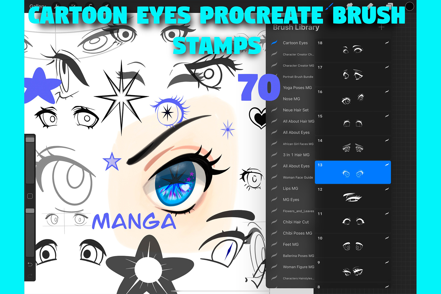 Anime Hands V2 Brush Pack for Procreate 