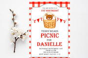 Teddy Bear Picnic Invitation | Creative Market