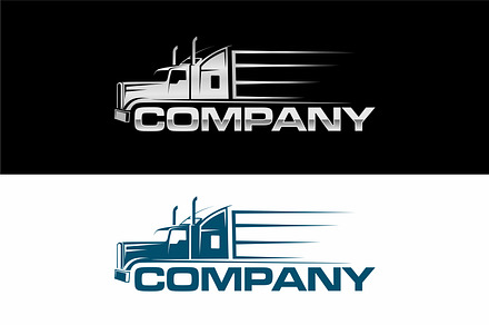 trucking logo svg semi truck logo | Illustrator Templates ~ Creative Market