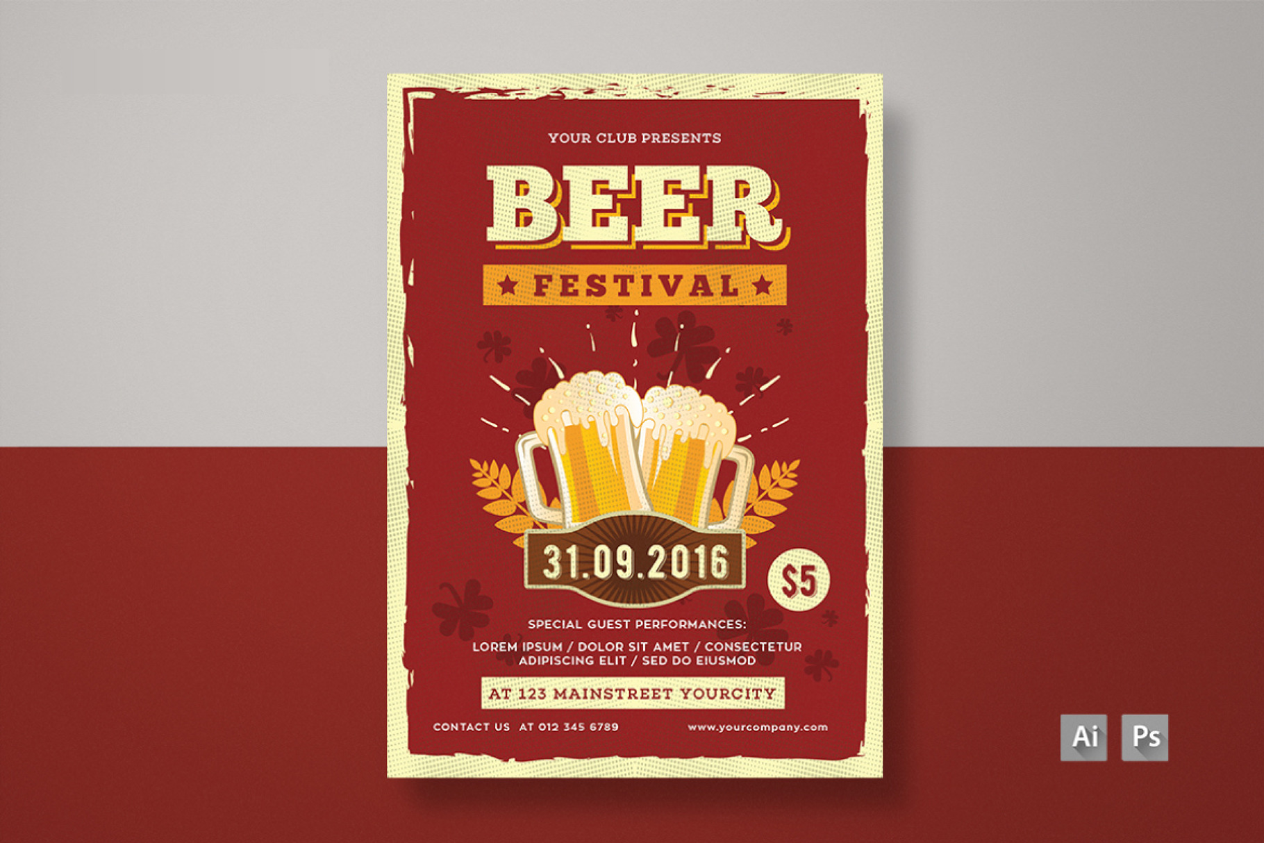 Beer Festival Flyer Flyer Templates ~ Creative Market 