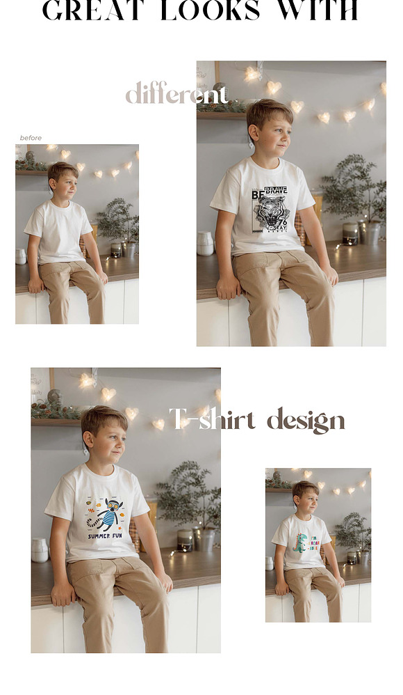 Kids t-shirt mockup. PSD object. By NatalyDesign