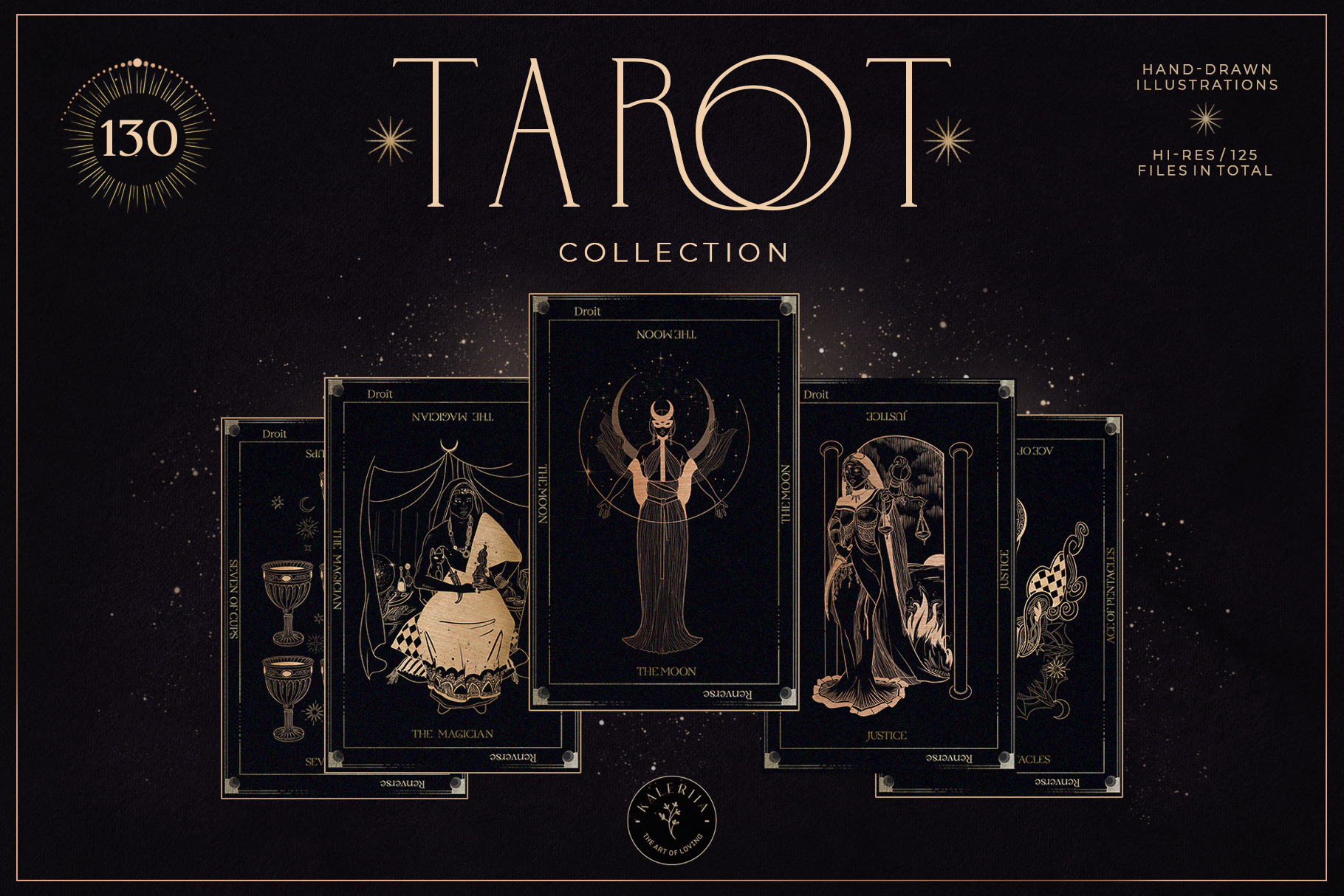 Art Nouveau Tarot Magician Card tattooed on the