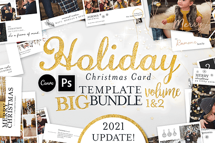 Christmas Photo Book Template  Stationery Templates ~ Creative Market