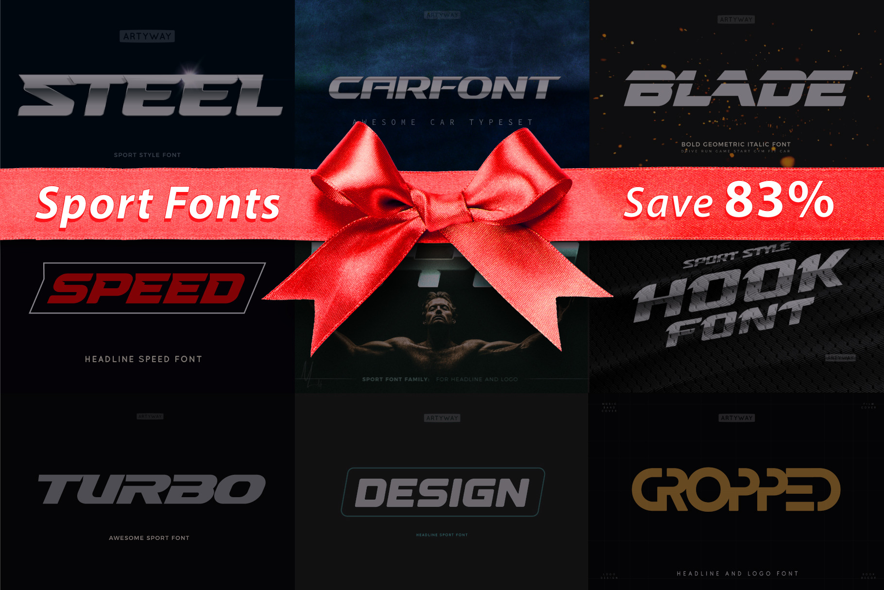 Sport and Speed Fonts Bundle for Sale