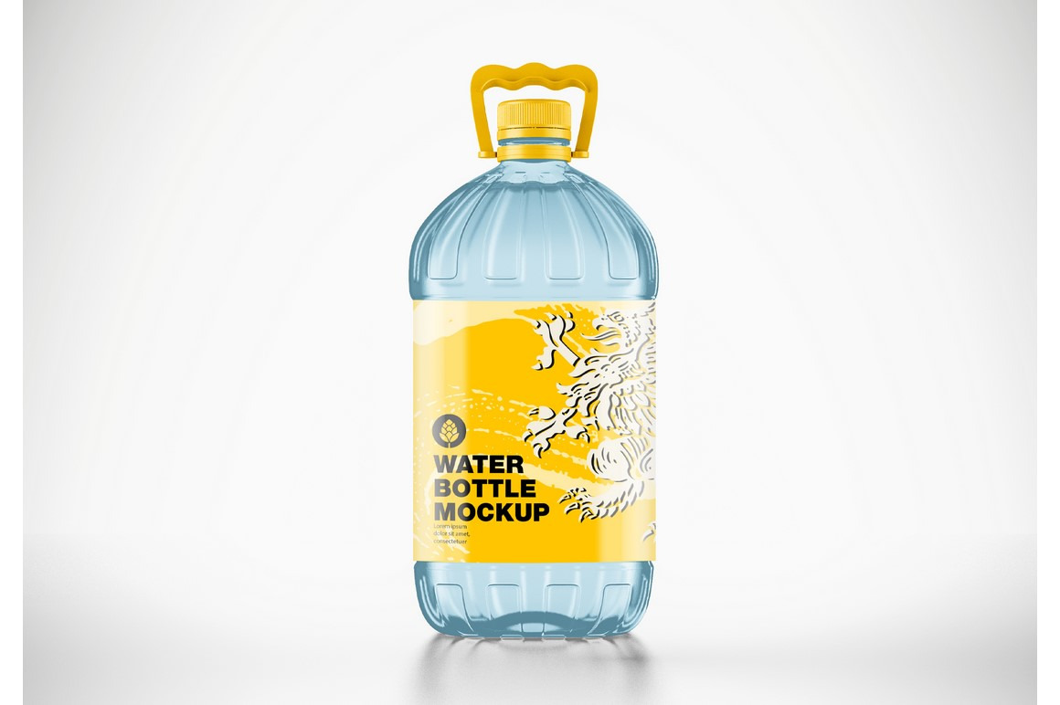 Small Plastic Water Bottle Mockup (PSD)