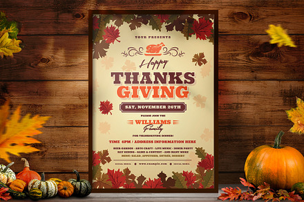 Thanksgiving Flyer | Flyer Templates ~ Creative Market