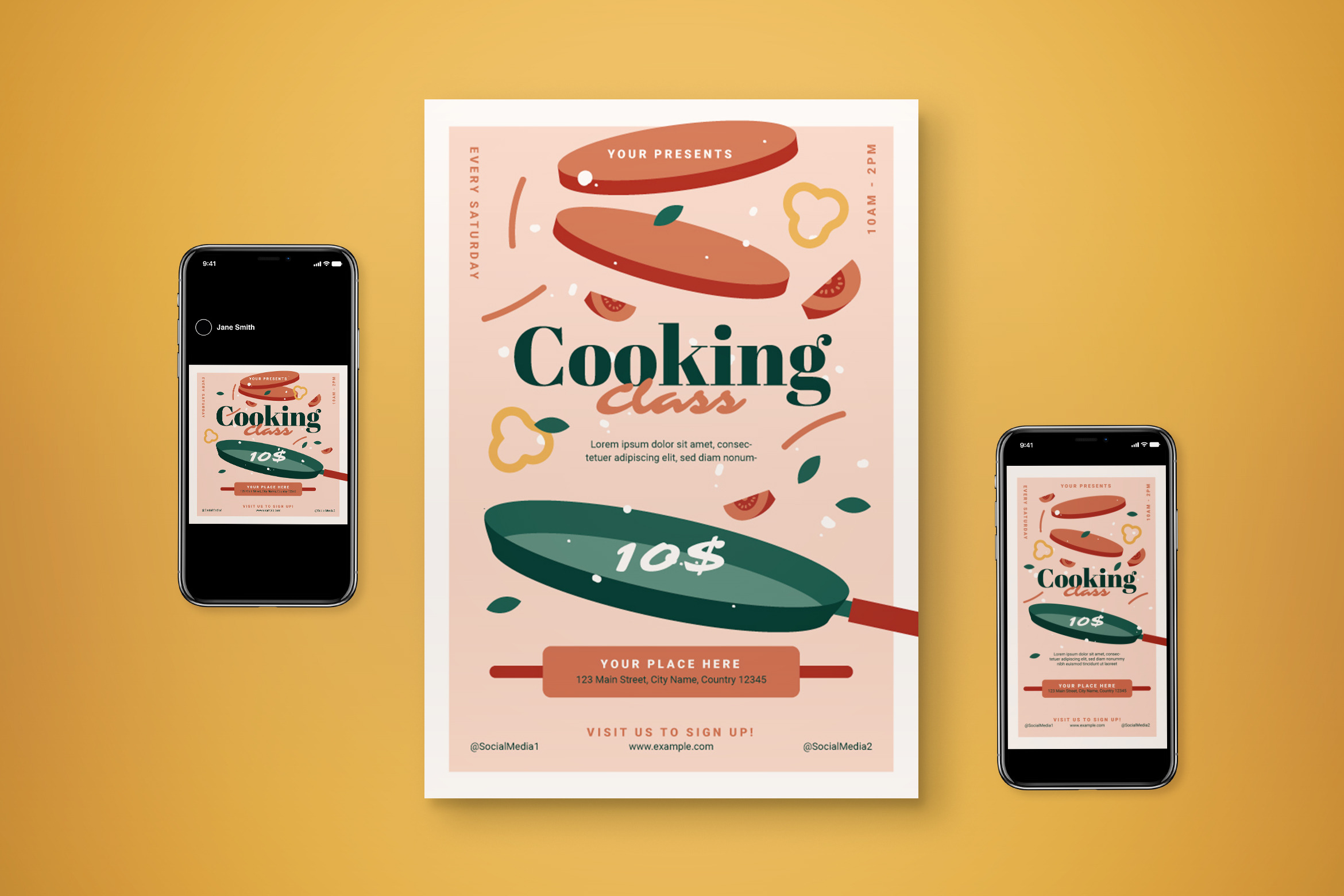 Cooking Class Flyer Set | Flyer Templates ~ Creative Market