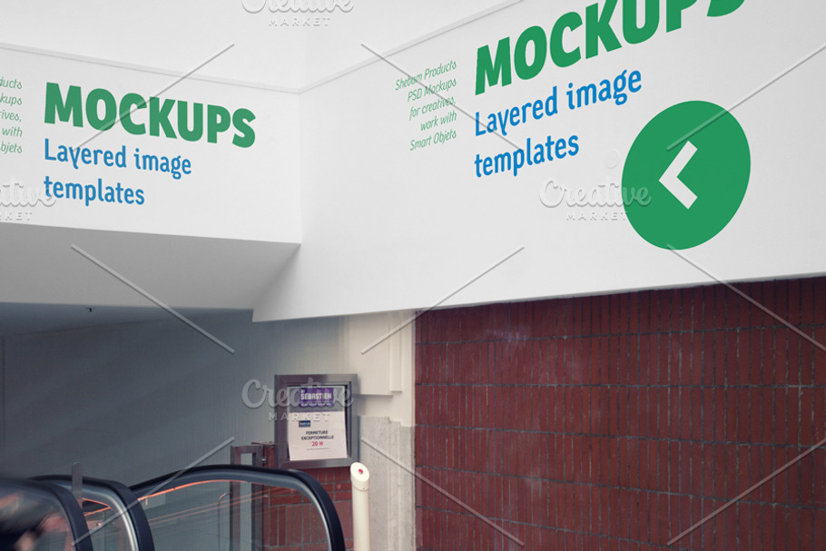 Download Indoor Signage Mockup - 01 | Creative Photoshop Templates ~ Creative Market