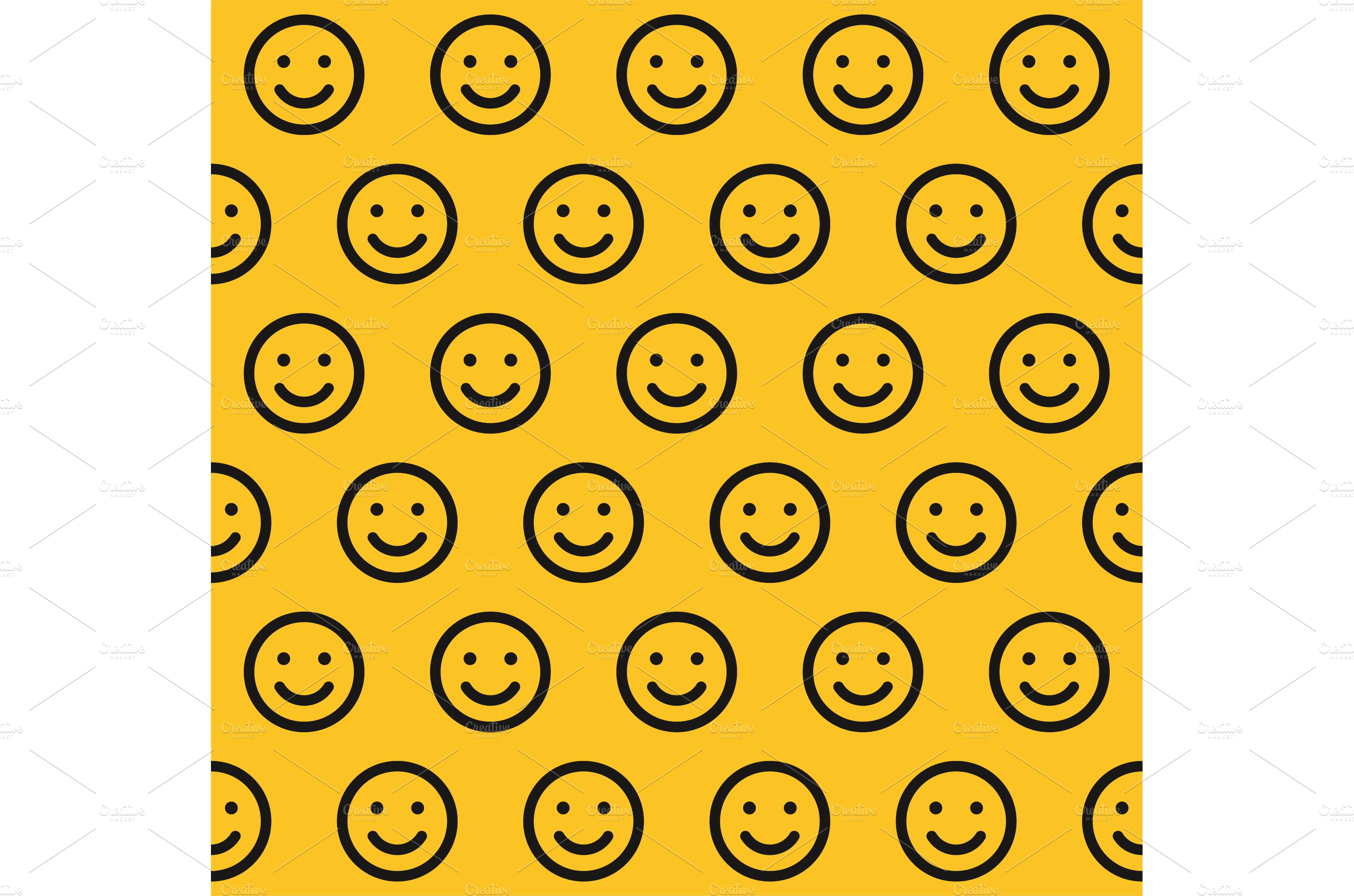 Smile Face Seamless Pattern on | Textures ~ Creative Market