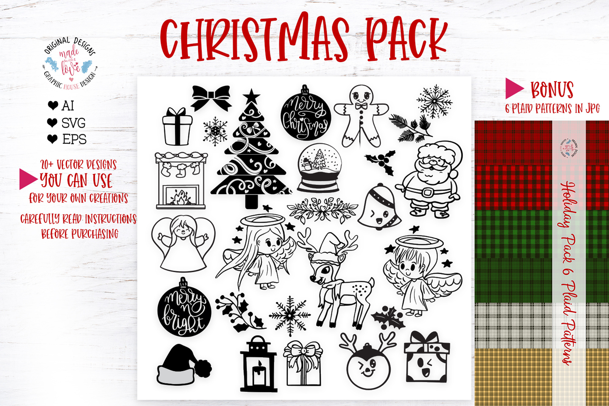 Christmas Pack Design Elements  Illustrator Graphics ~ Creative Market