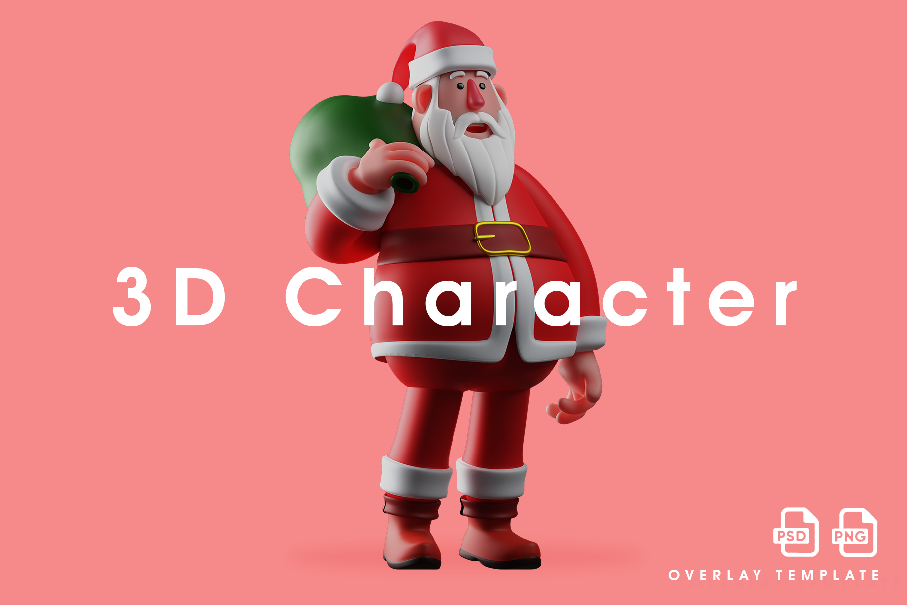 Cool Santa 3d Cartoon Picture Decorative Illustrations ~ Creative Market