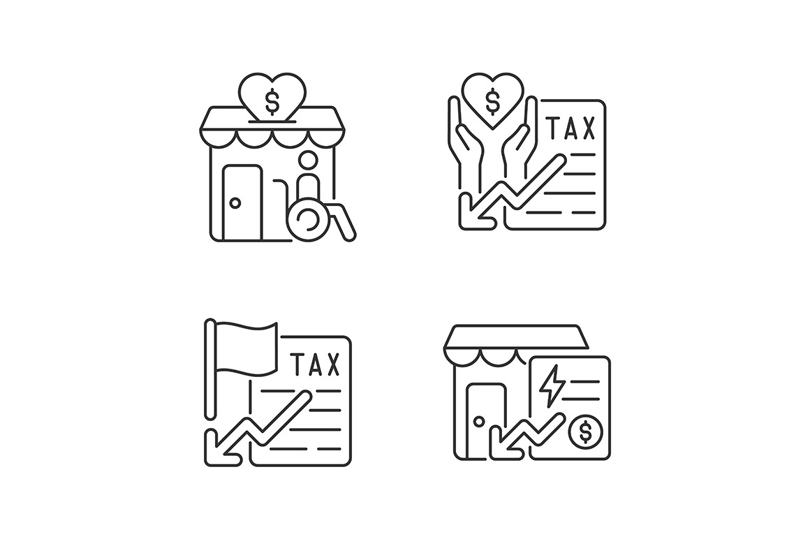 charity-and-financial-support-icons-outline-icons-creative-market