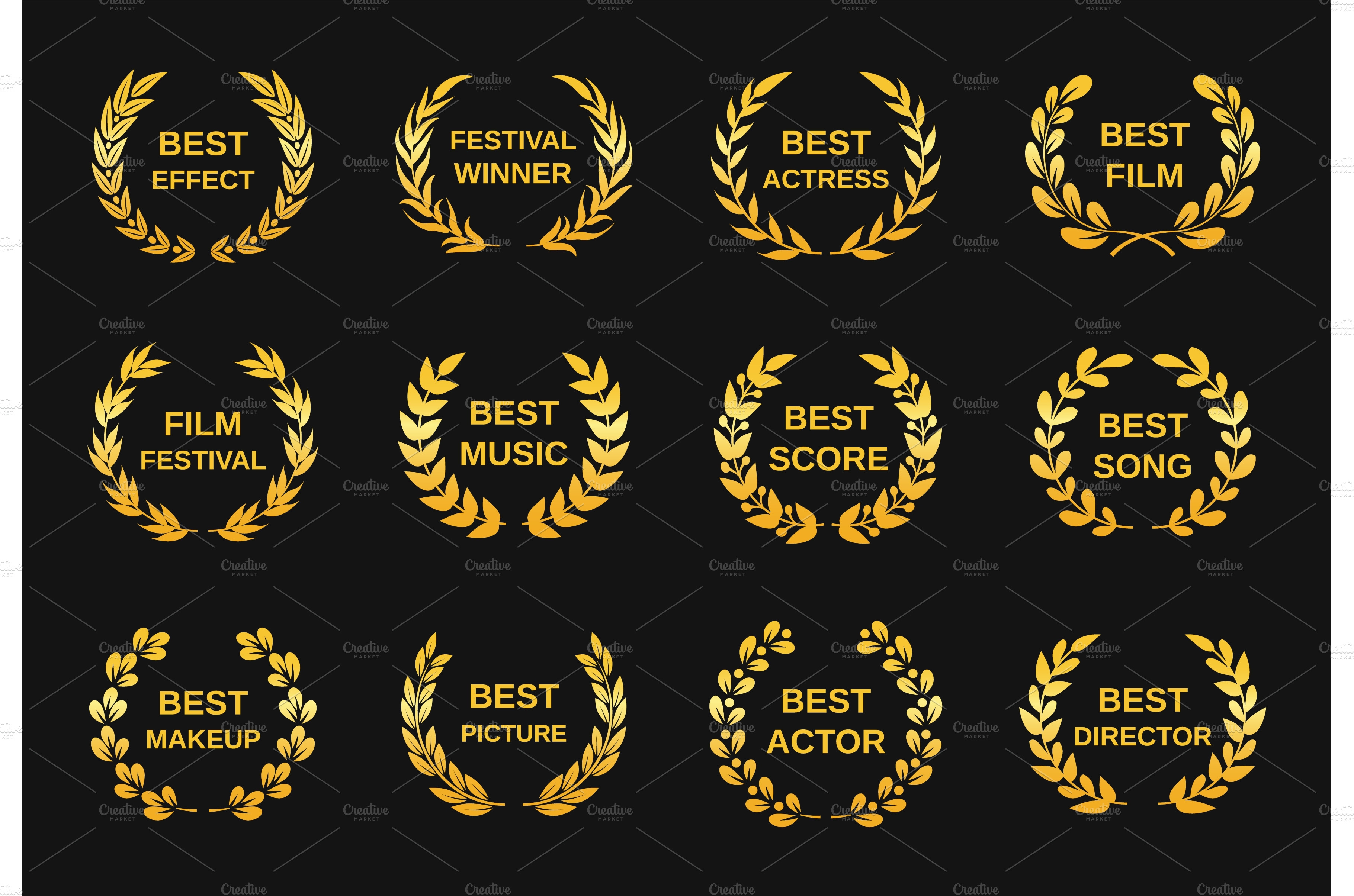 Movie award. Golden film awards | Illustrations ~ Creative Market