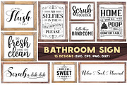 Bathroom Sign SVG Design Bundle | Illustrations ~ Creative Market