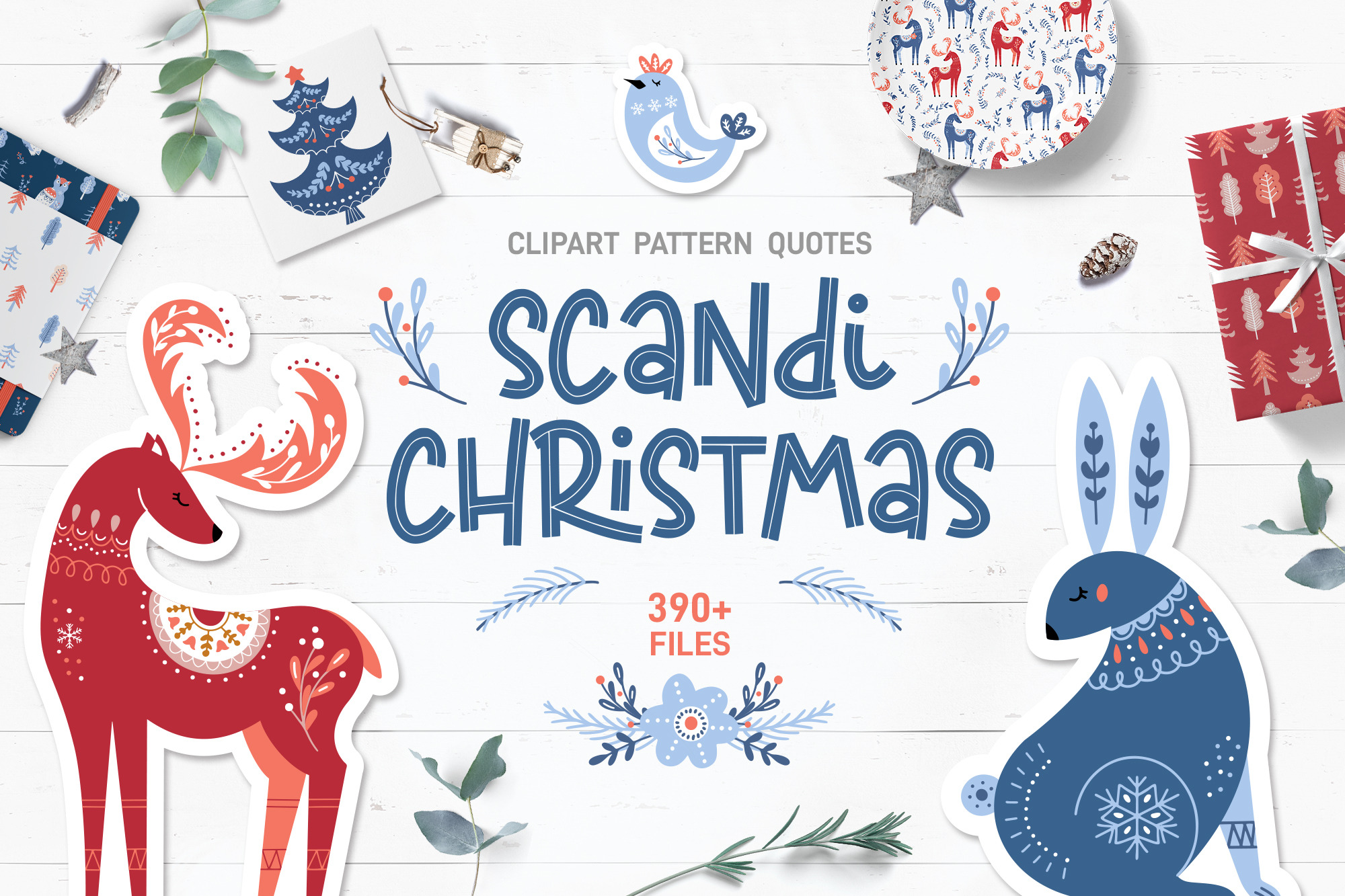 Scandinavian Christmas Nordic winter Creative Market