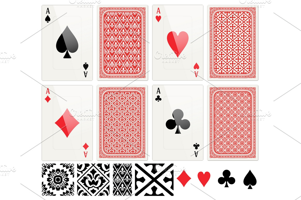 Poker Cards set and patterns Decorative Illustrations Creative Market