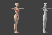 Natural Female 01 T-Pose Base Mesh  3D Characters & People ~ Creative  Market