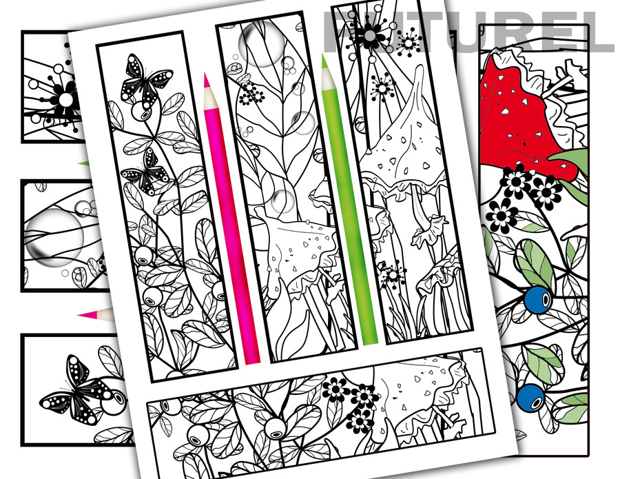 download coloring bookmarks 2 custom designed