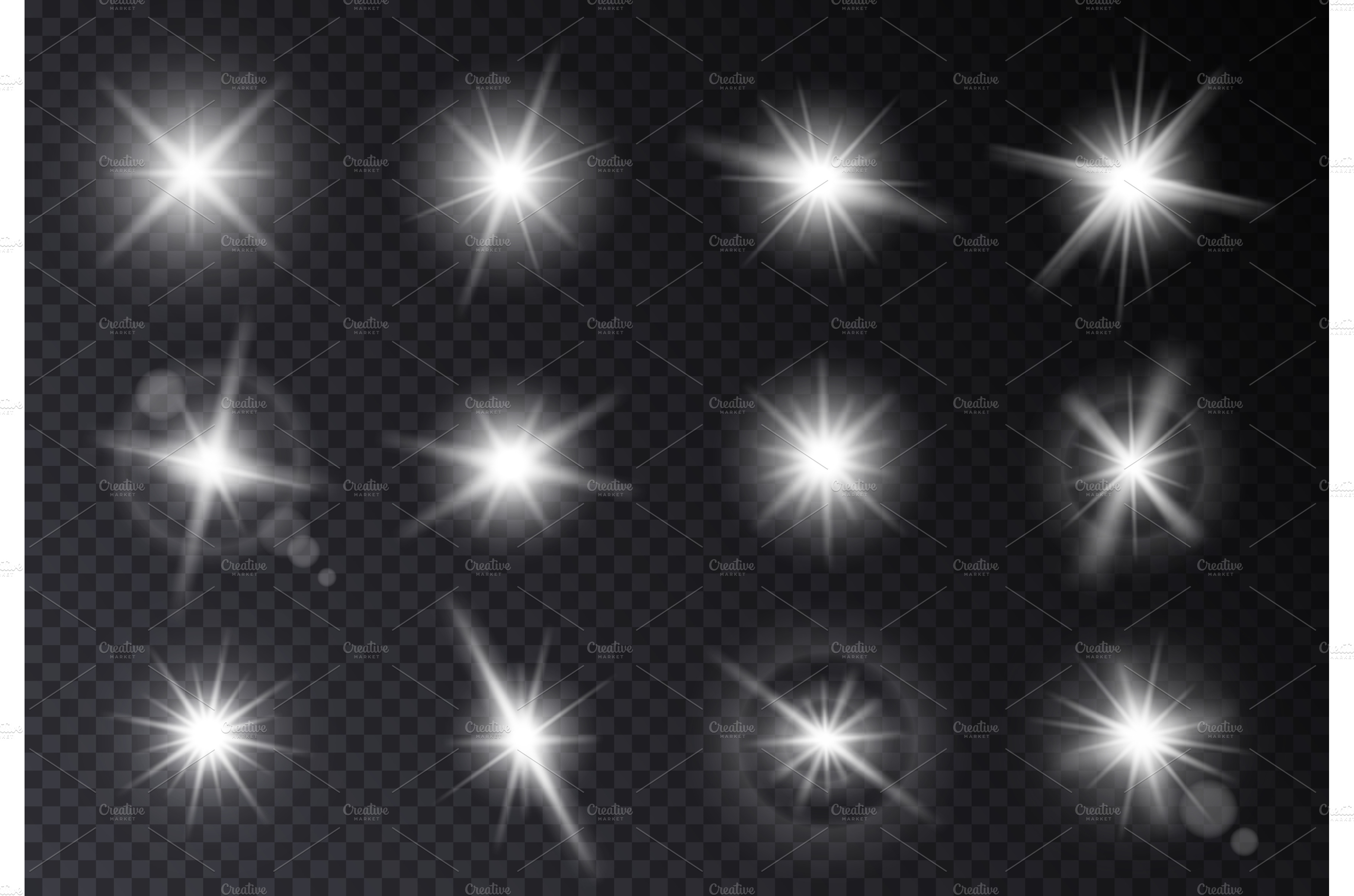 Isolated light white stars. Star | Background Graphics ~ Creative Market