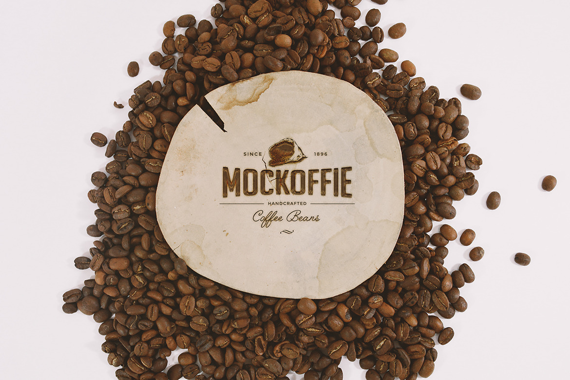 Download Engraved Wood Coffee Logo Mockup Creative Photoshop Templates Creative Market