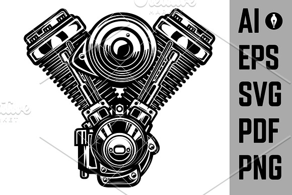 Design PNG E SVG De Máquina Do Motor Do Motor Para Camisetas