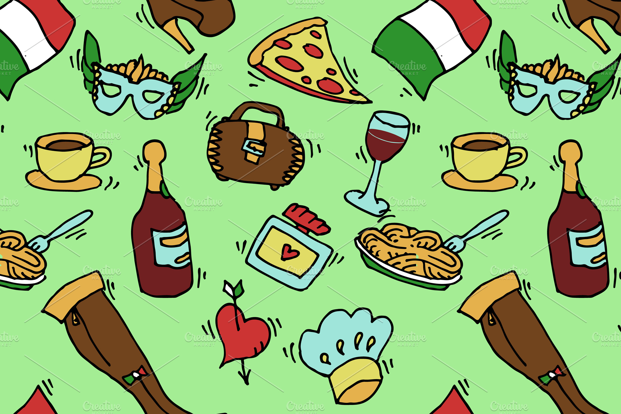 italy-doodle-set-pattern-pre-designed-illustrator-graphics-creative-market