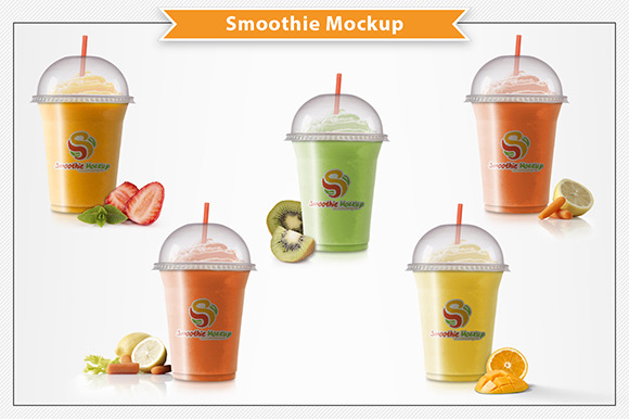 Download Smoothie Mockup Creative Photoshop Templates Creative Market