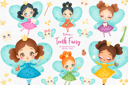 Tooth Fairy Clipart and Vectors | Illustrations ~ Creative Market