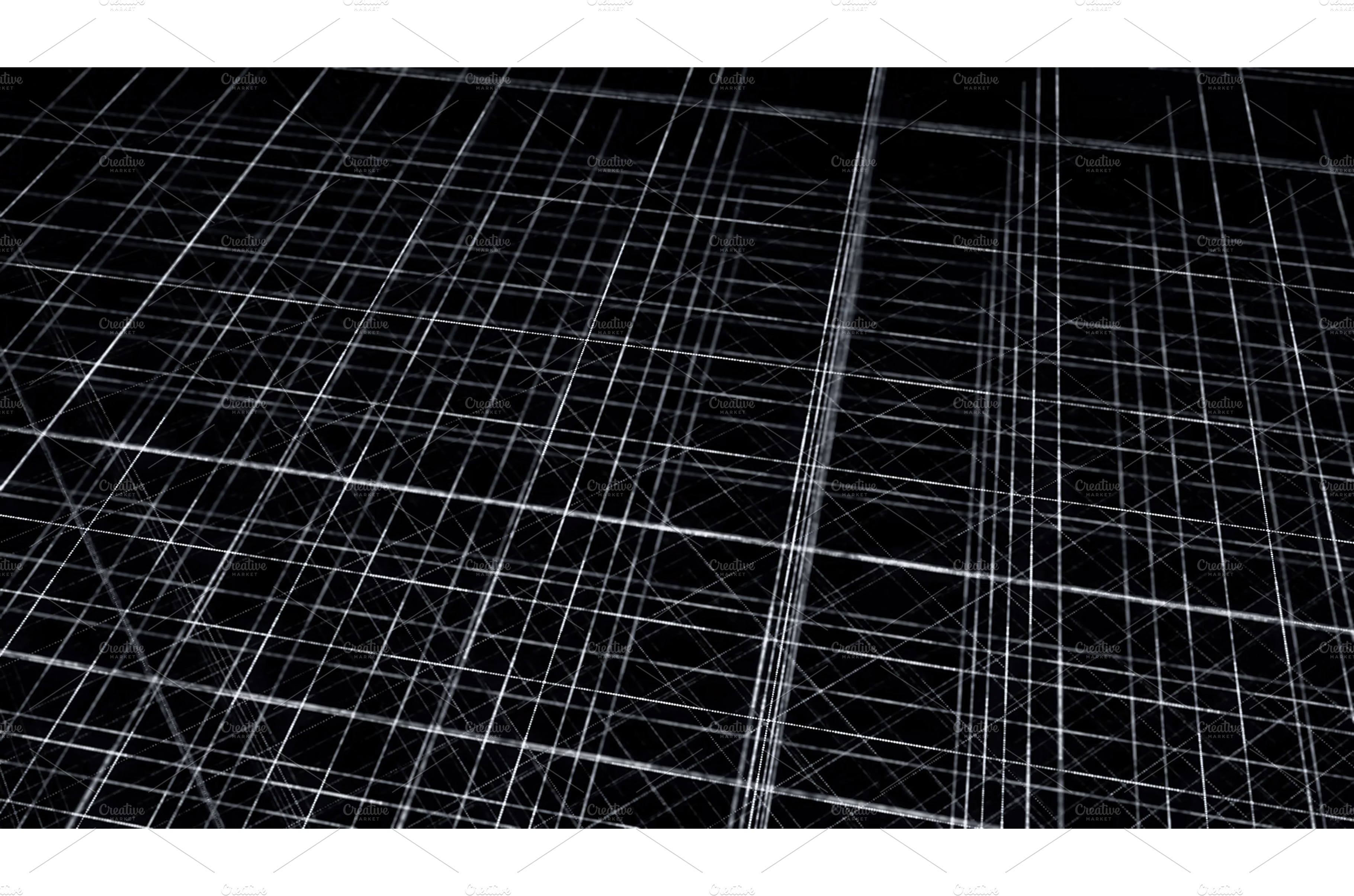 3D space with grid of lines | Graphics ~ Creative Market