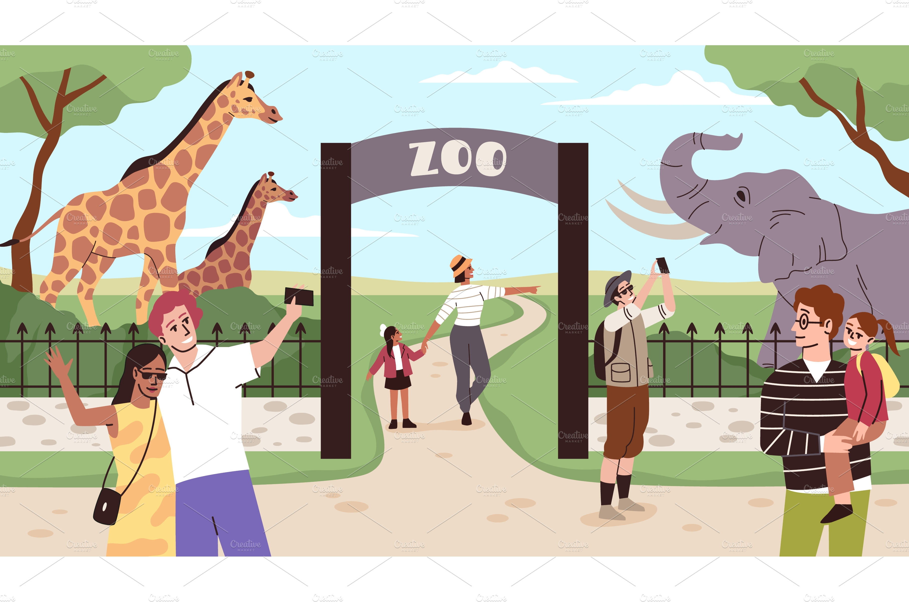 zoo-entrance-gates-animals-park-animal-illustrations-creative-market