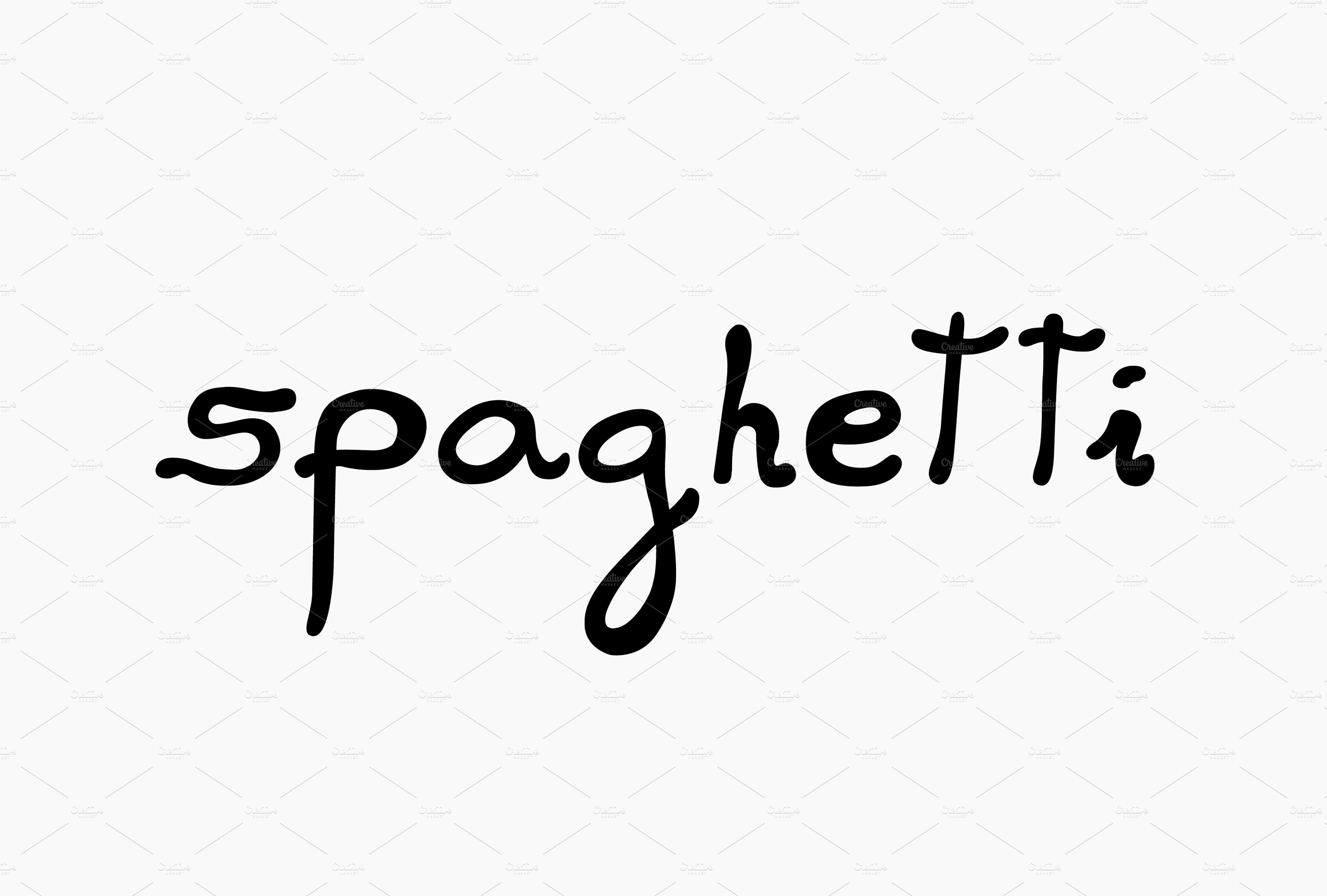 spaghetti-word-icons-creative-market