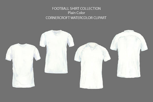 Watercolor Striped Football Shirt Clipart By Cornercroft