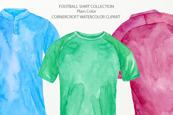 Watercolor Striped Football Shirt Clipart By Cornercroft