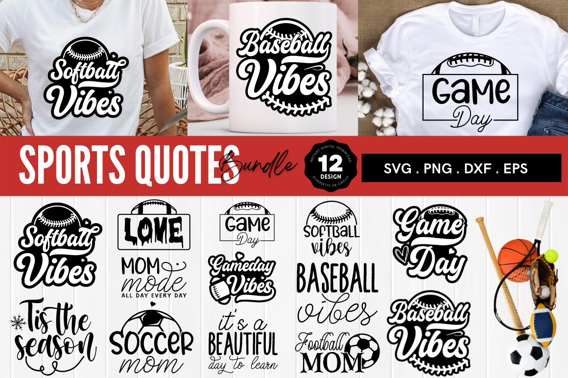 Baseball SVG Bundle, Sports Svg, Baseball Shirt, Softball