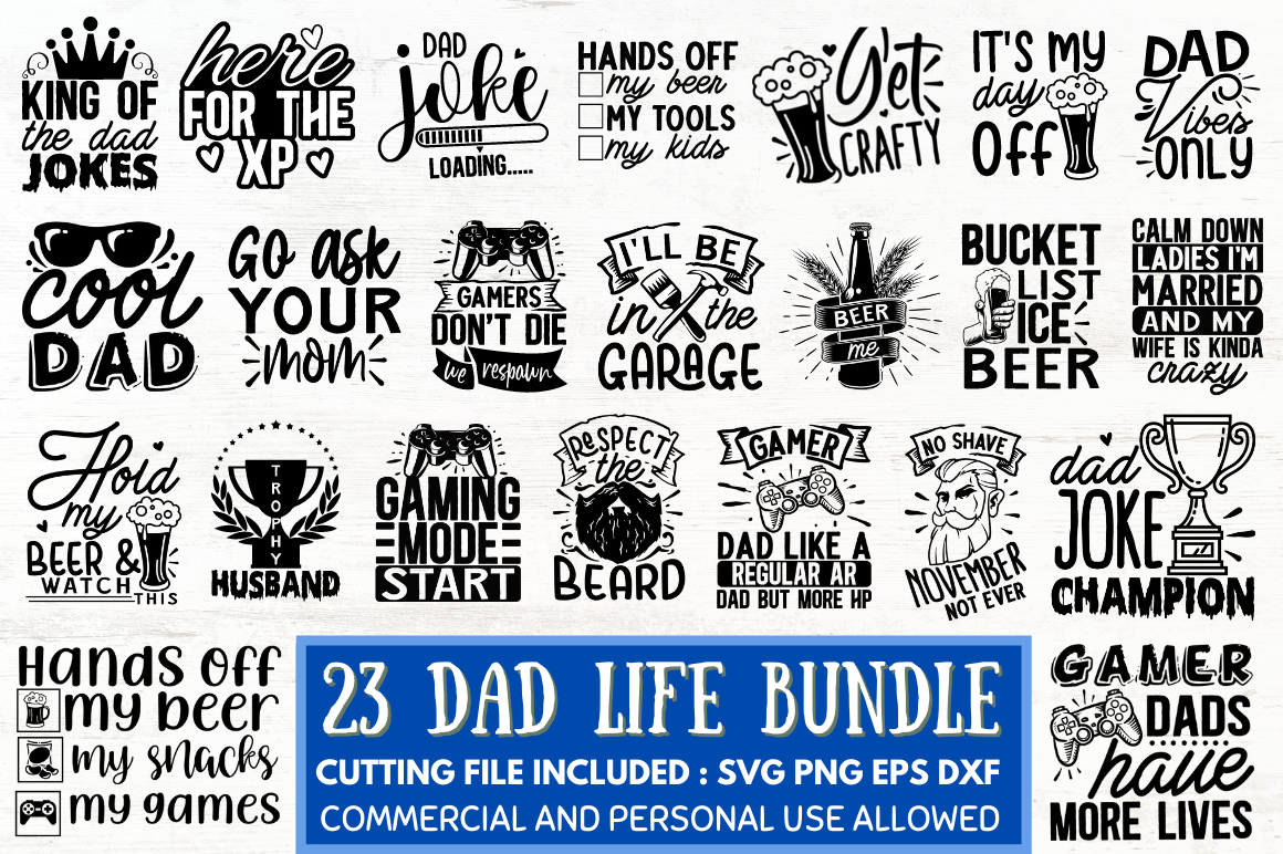 Dad Life Svg Bundle Creative Market 