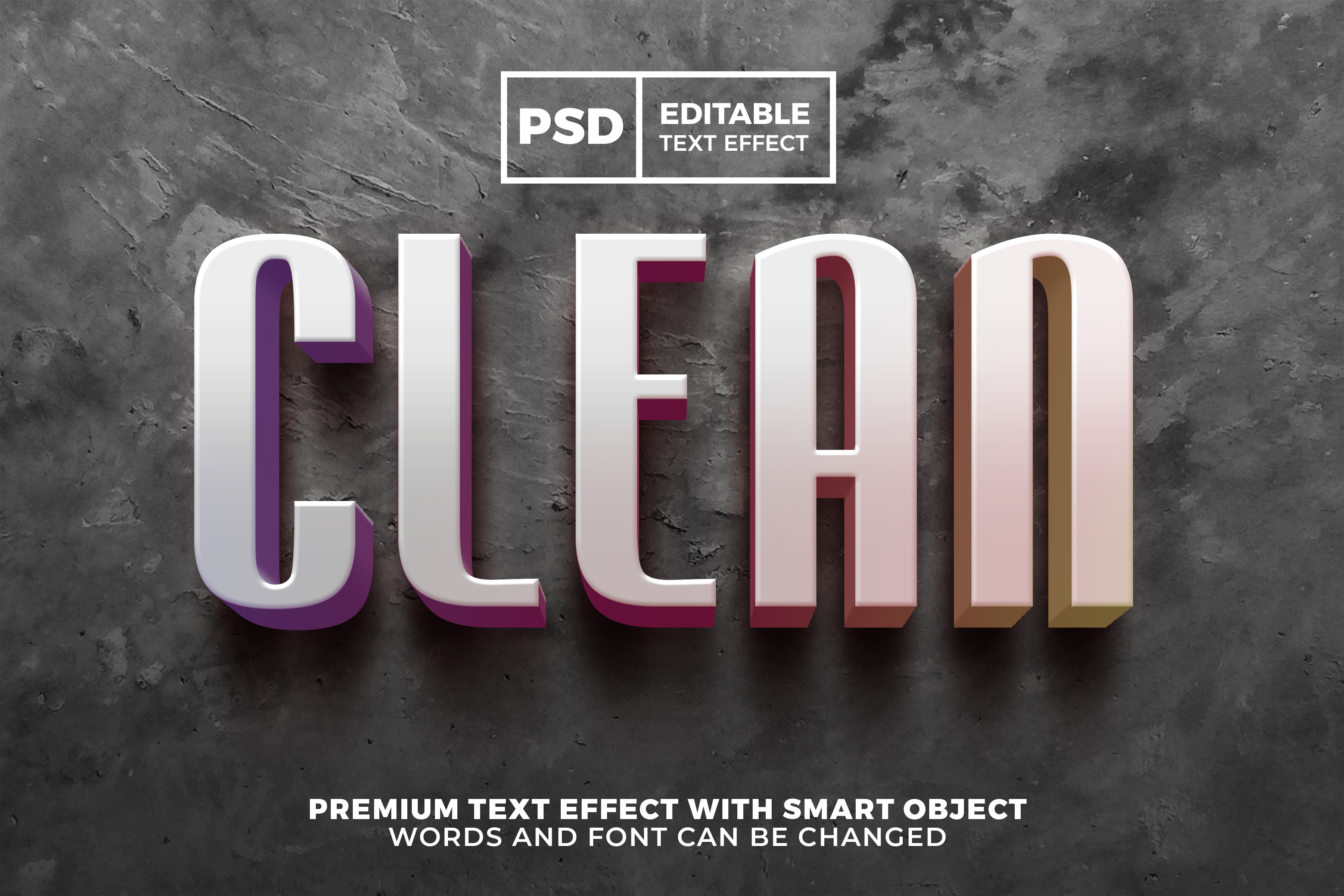 Clean 3D Text Effect