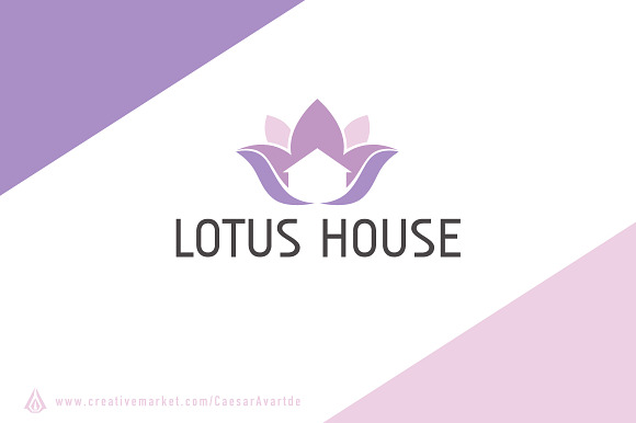 Lotus House Logo Template Creative Illustrator Templates Creative Market