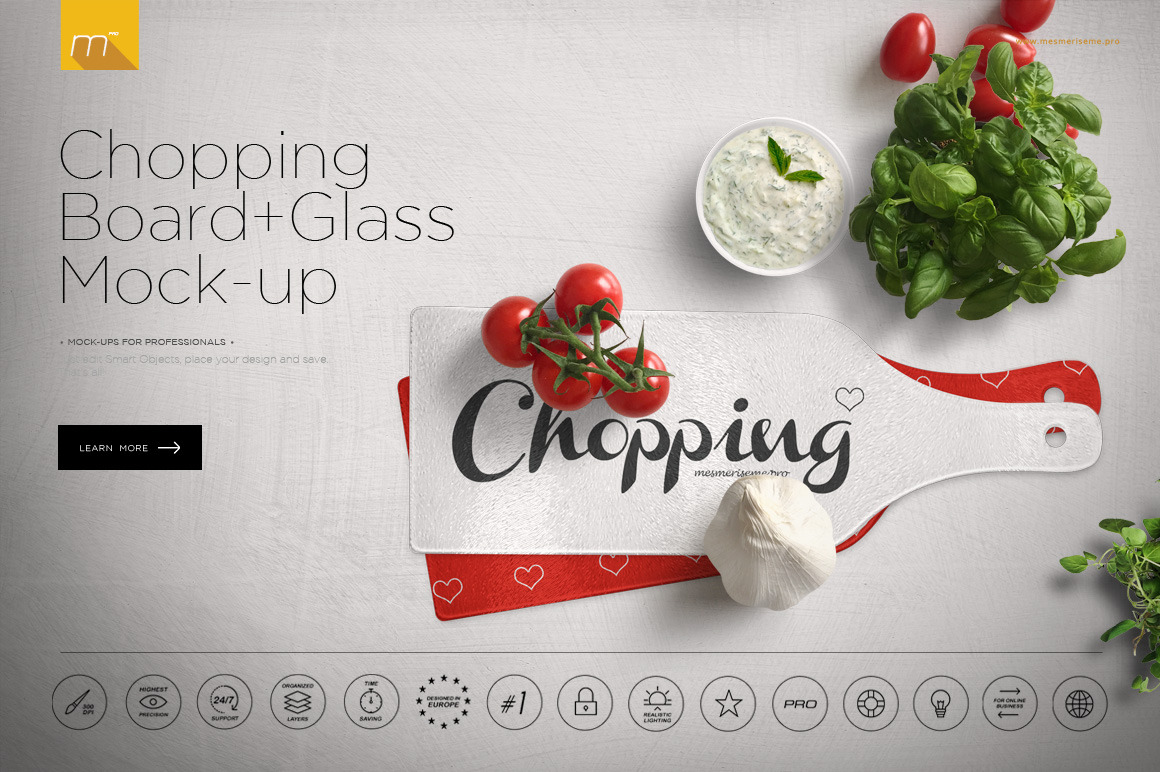 Download Glass Cutting Board 2 Mock Up Creative Photoshop Templates Creative Market